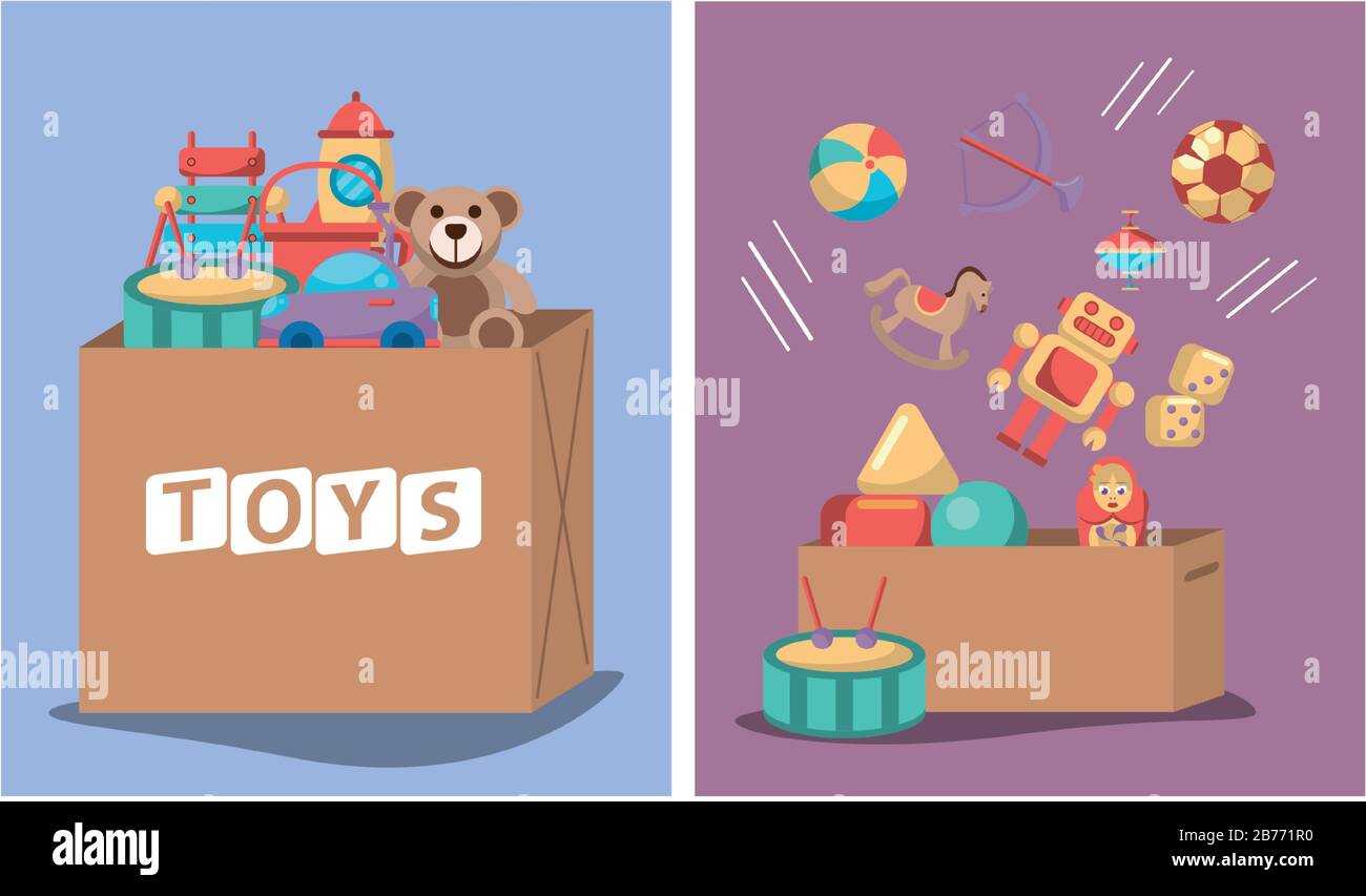 set toys baby isolated icons Stock Vector Image & Art - Alamy