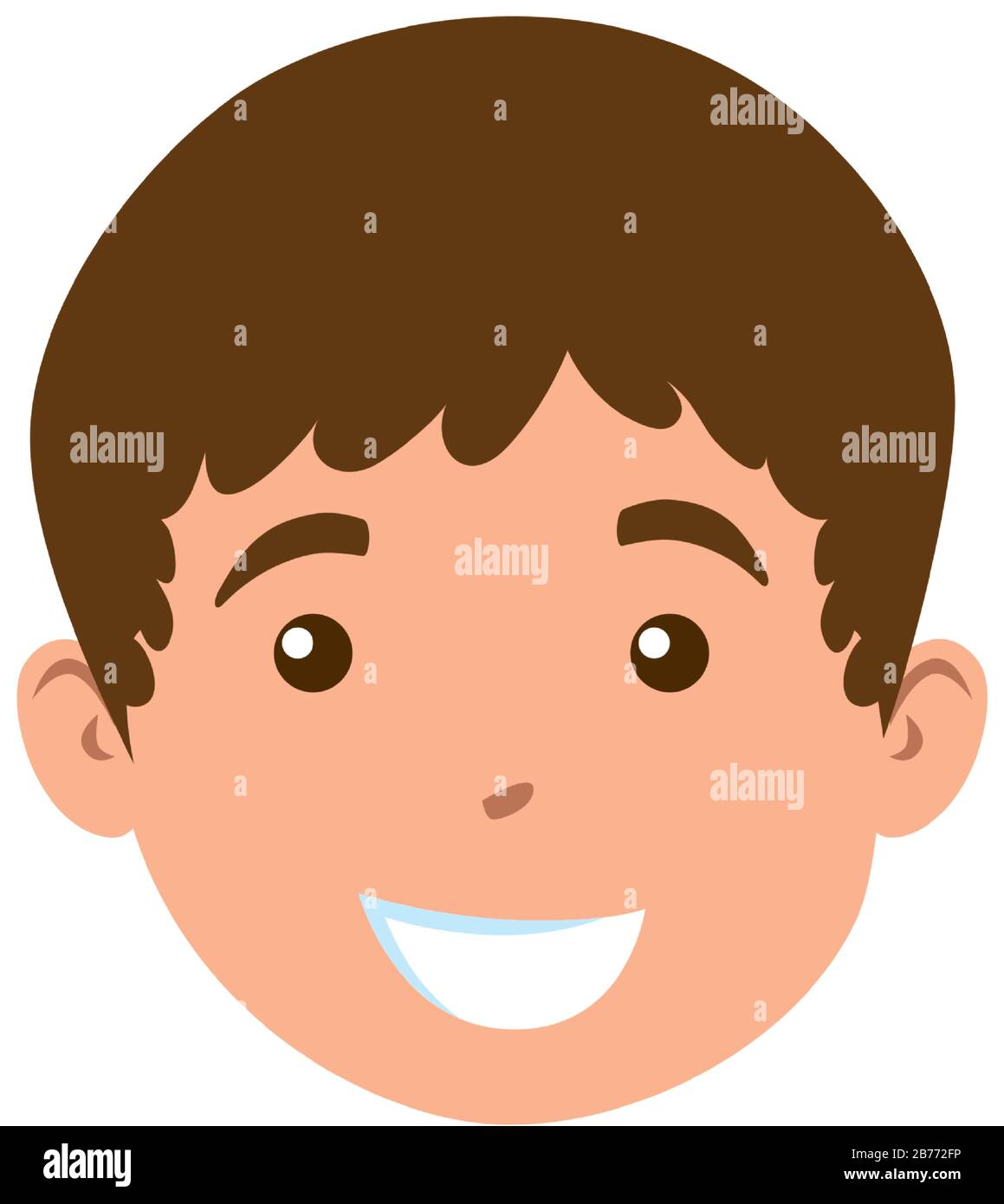 head of cute little boy avatar character Stock Vector Image & Art - Alamy