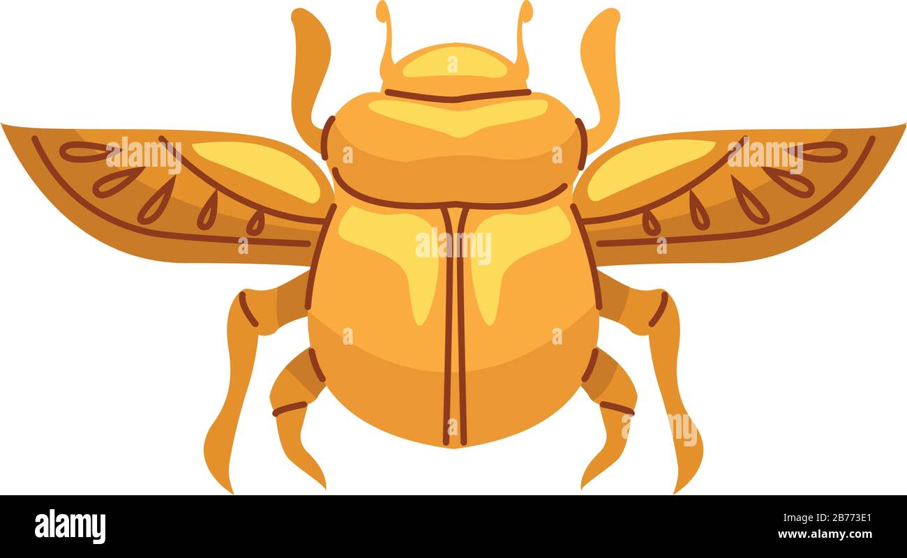beetle egyptian symbol isolated icon Stock Vector