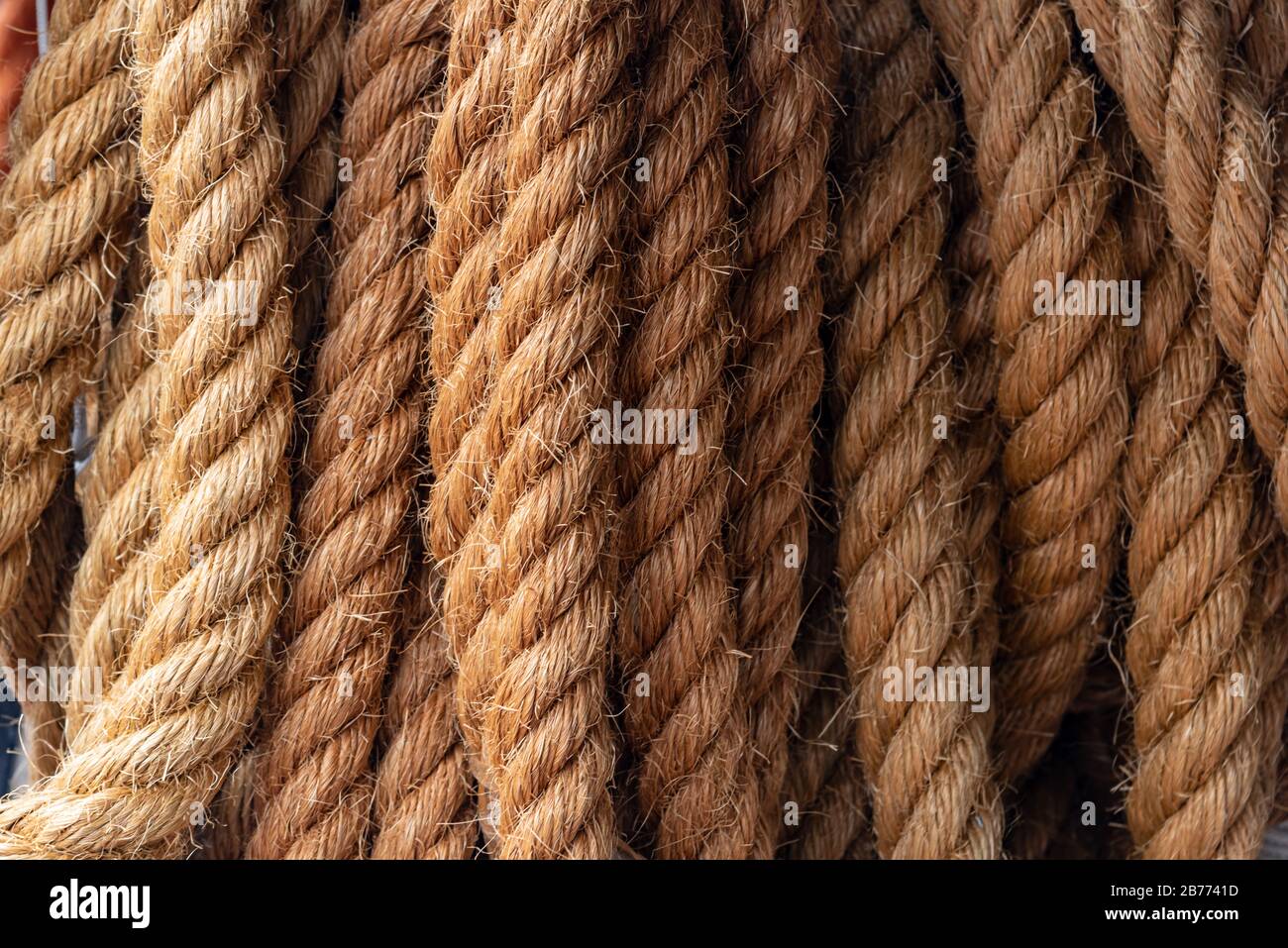 Ropes textures in full frame for design - graphic recourses Stock Photo