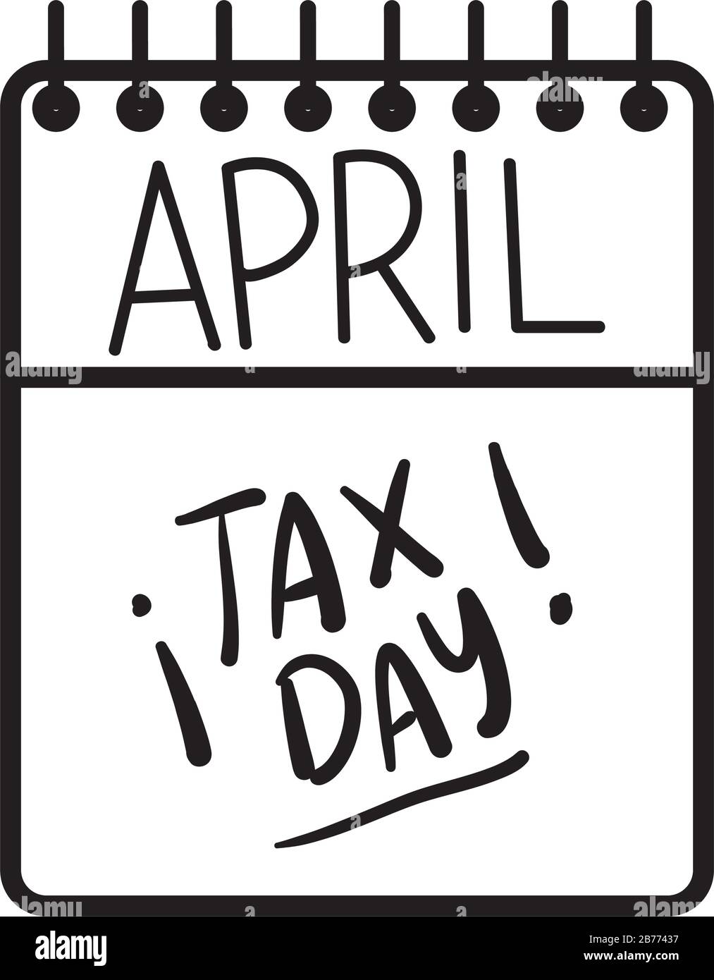 tax day calendar vector design Stock Vector Image & Art Alamy