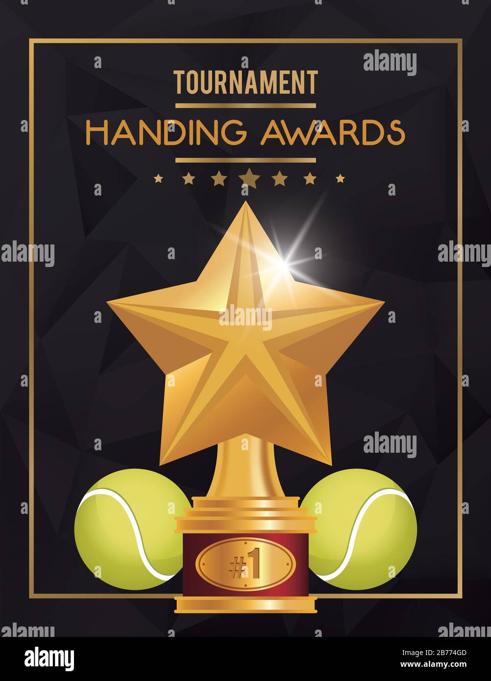 tennis sport balls and trophy Stock Vector Image & Art - Alamy