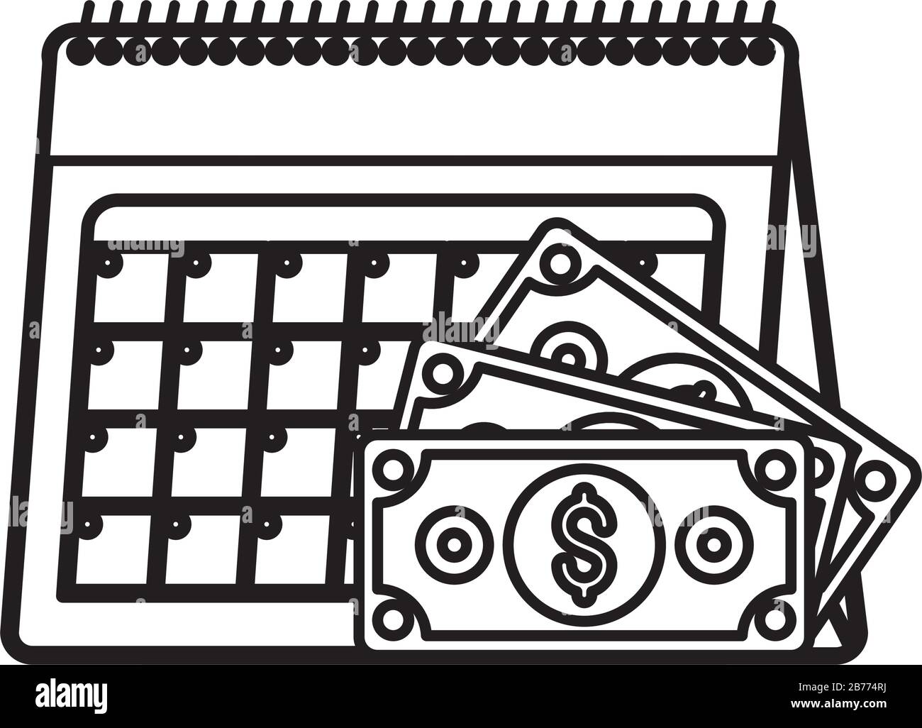 tax day calendar and bills vector design Stock Vector Image & Art Alamy