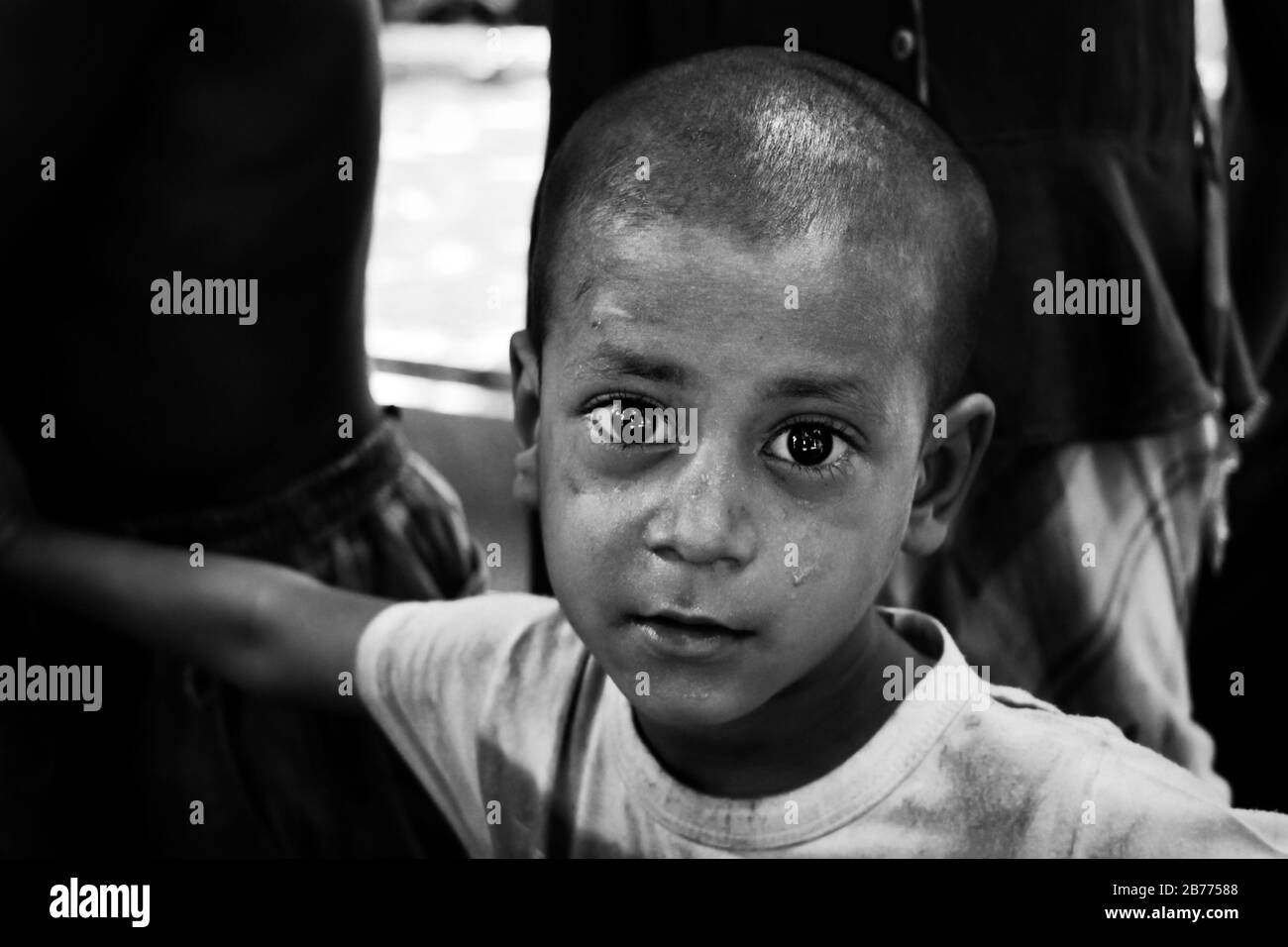 A pedestrians child after hard work Stock Photo