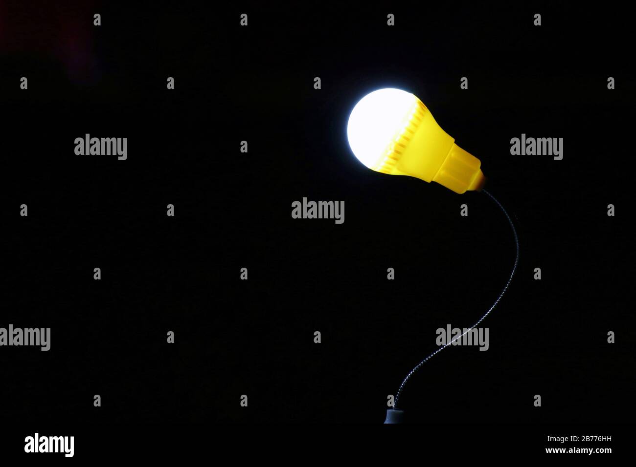 Lamp Light sphere on a black background Stock Photo