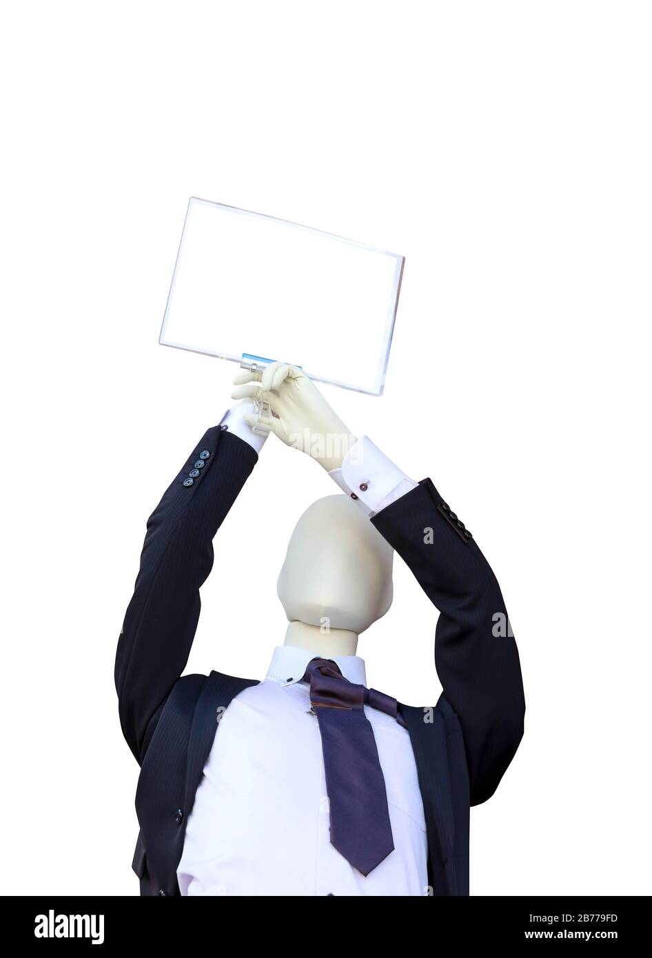 businessman puppet isolated on white background.This had clipping path. Stock Photo