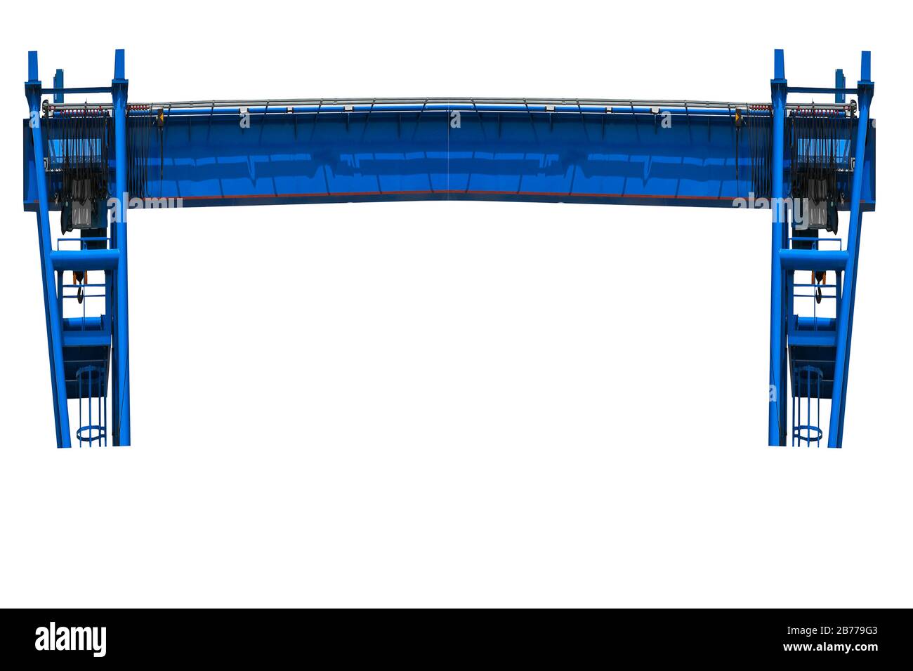 Gantry crane isolated on white background.This had clipping path. Stock Photo
