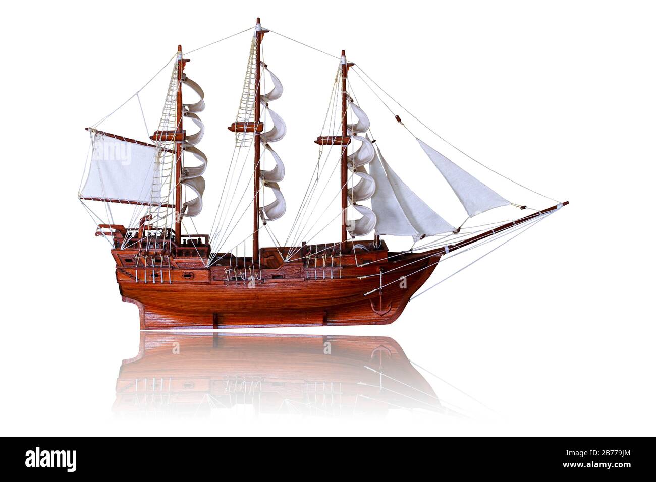 barque isolated on white background.This had clipping path. Stock Photo