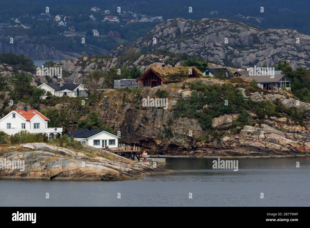 Ramsoyna Village, Askoy Island, Bergen, Hordaland County, Norway, Scandinavia Stock Photo