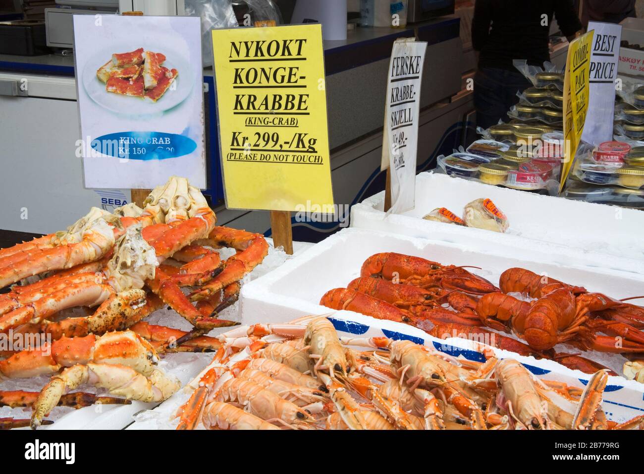 Fish Market, Bergen City, Hordaland District, Norway Stock Photo