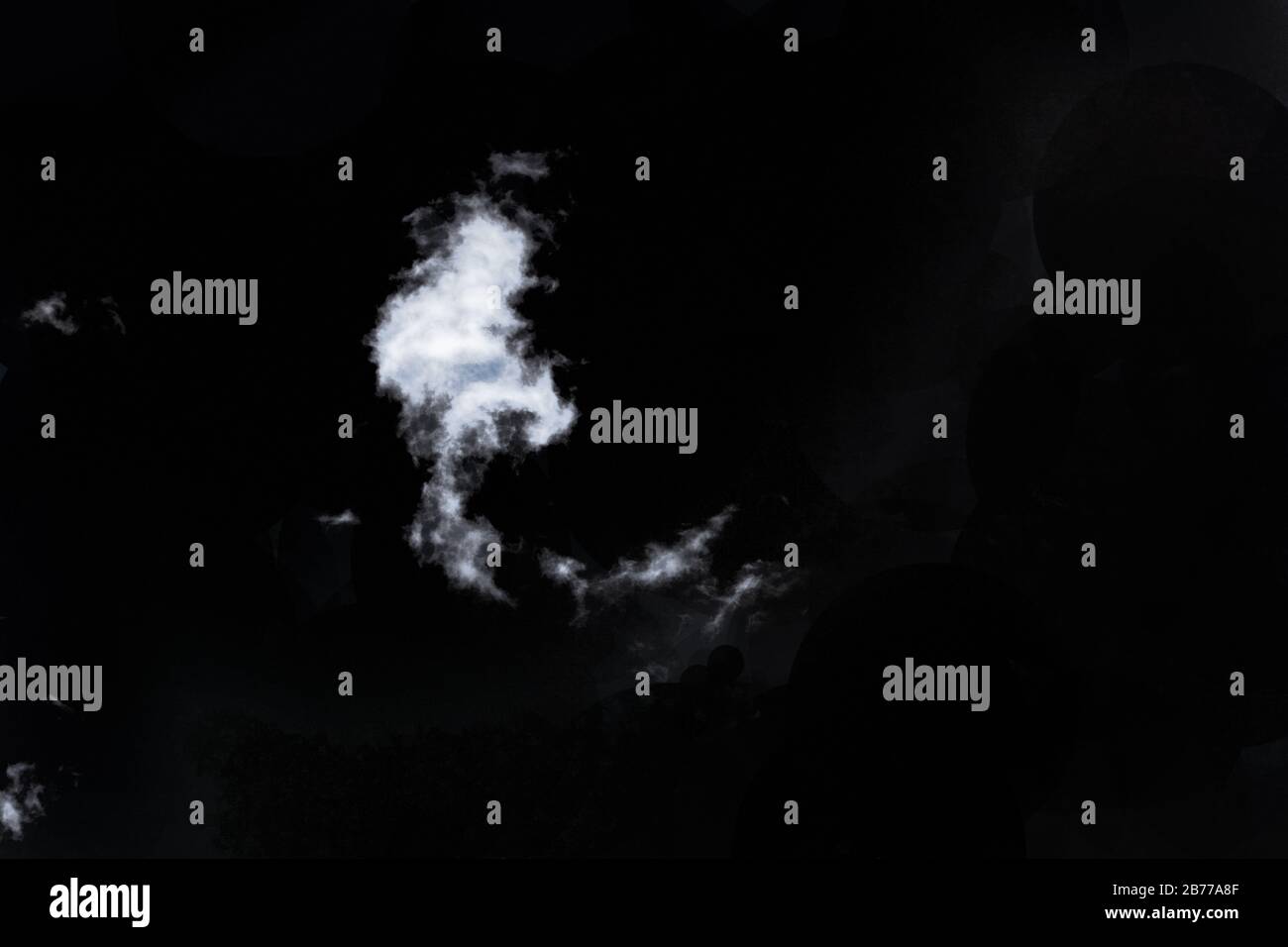 White cloud isolated on black background, Fluffy texture Stock Photo ...