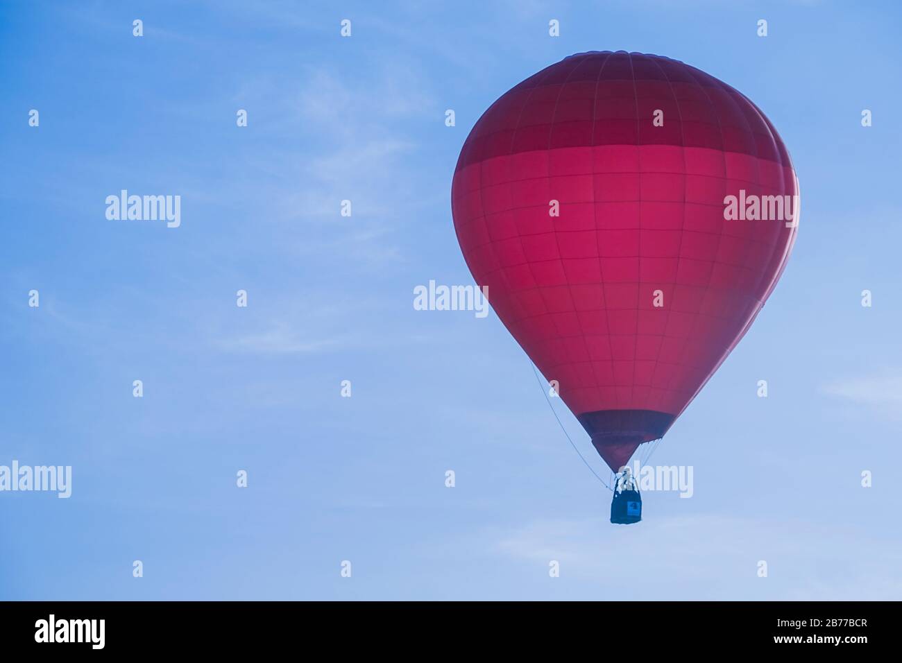 A hot air balloon festival features paragliders, hot air balloons and other forms of air transports. The hot air balloon launch being the main event. Stock Photo