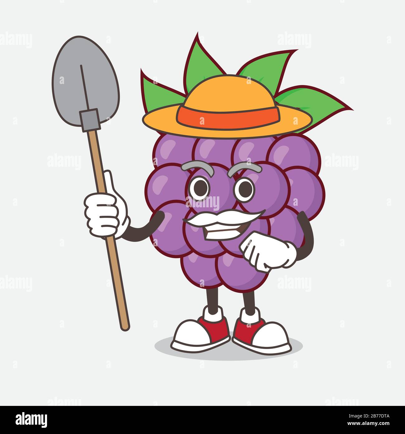 Boysenberries Mascot Character Vector Illustration Stock Vector Image