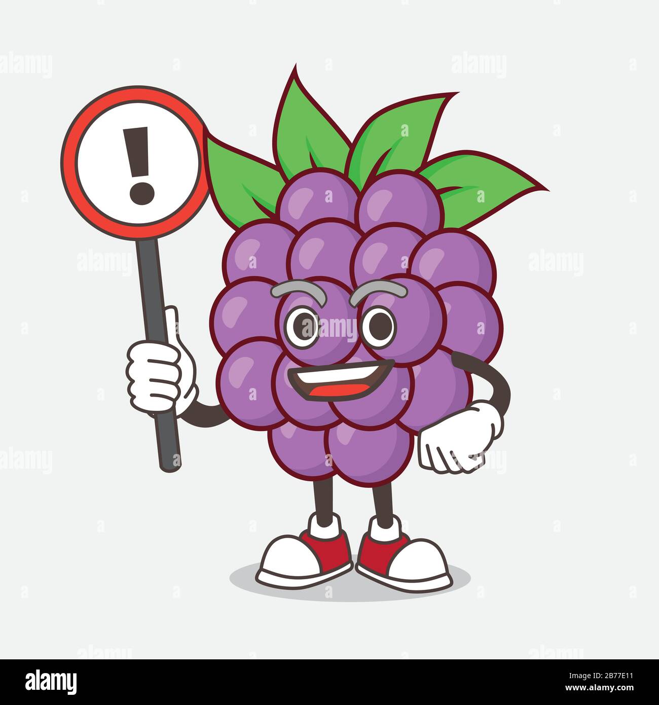 Boysenberries Mascot Character Vector Illustration Stock Vector Image