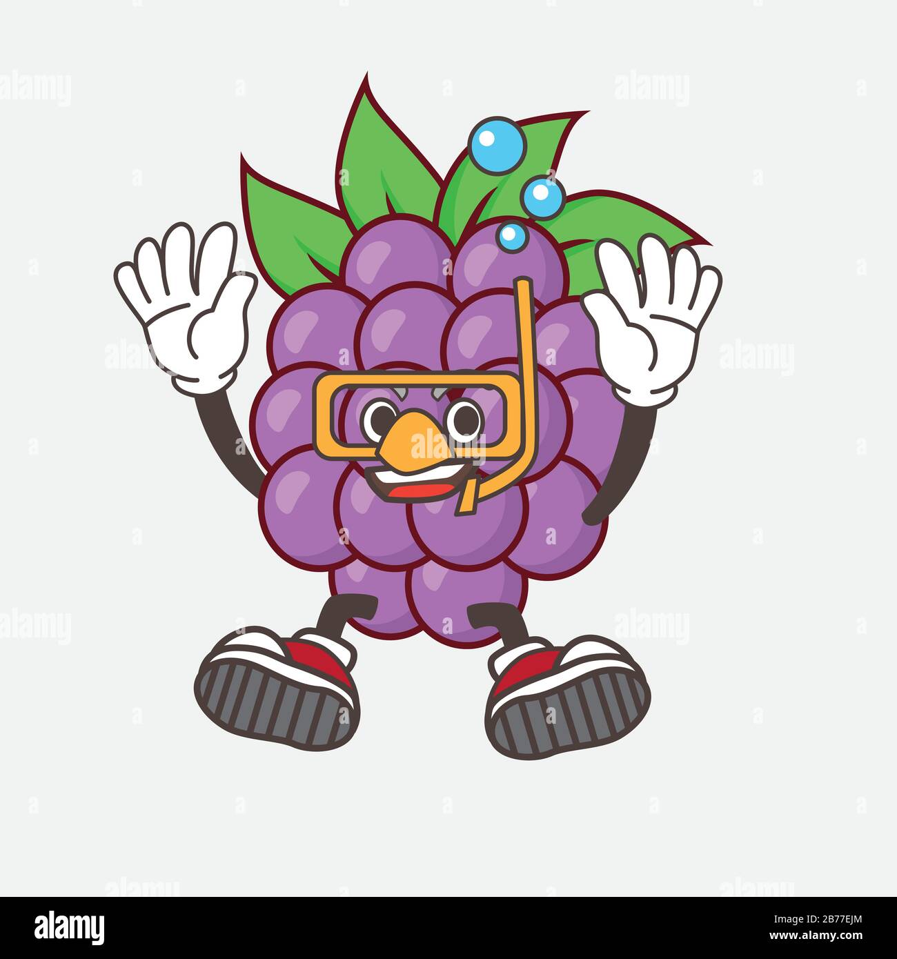 Boysenberries Mascot Character Vector Illustration Stock Vector Image