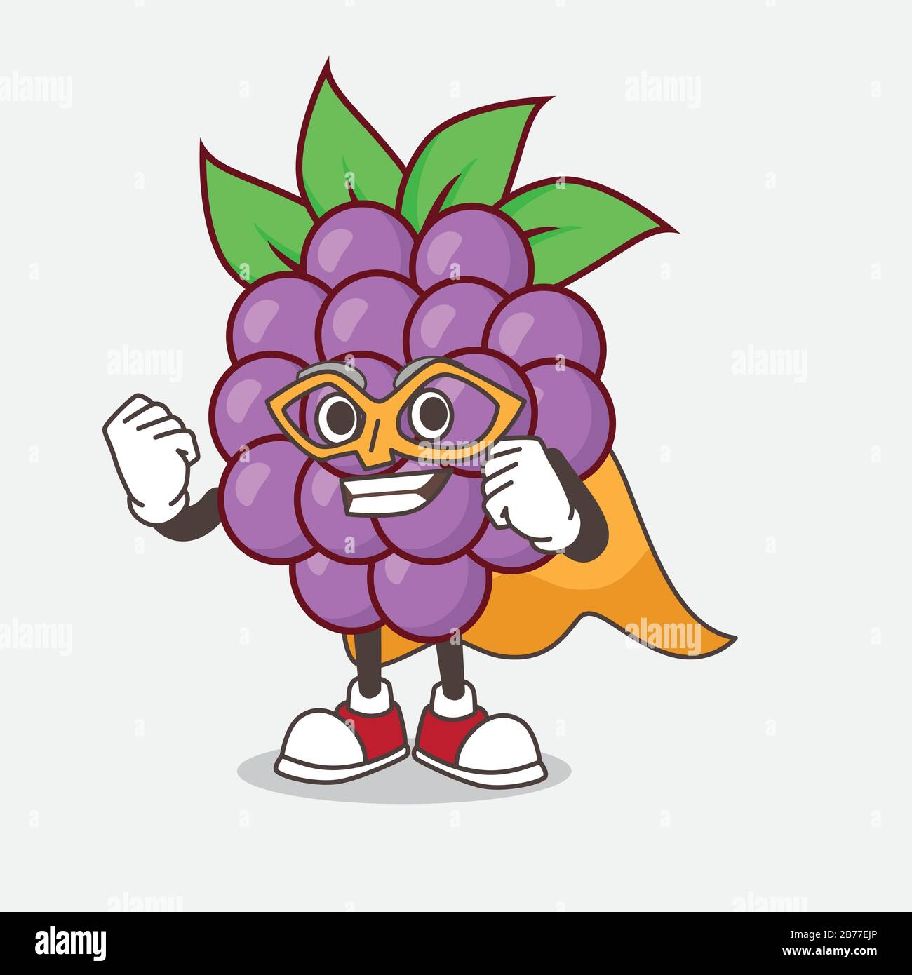 Boysenberries Mascot Character Vector Illustration Stock Vector Image