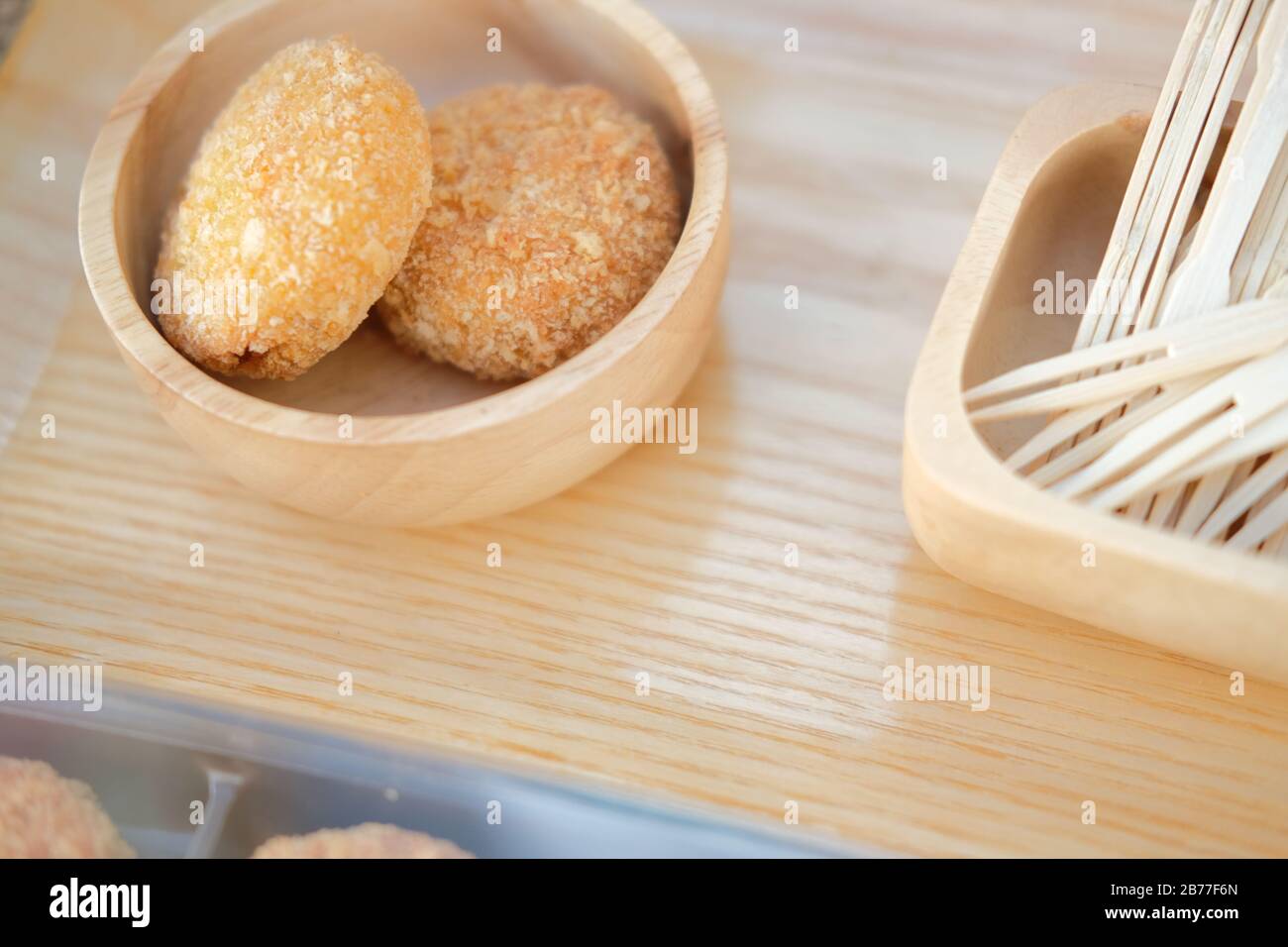 deep fried battered crispy chicken or vegan nugget Stock Photo Alamy