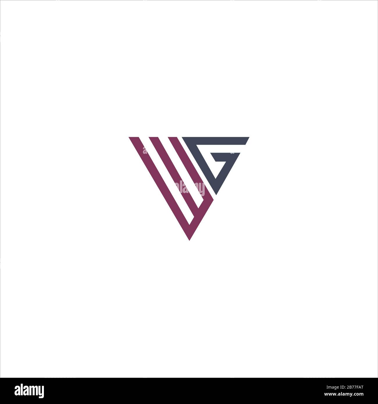 Initial letter wg or gw logo design template Stock Vector Image & Art ...