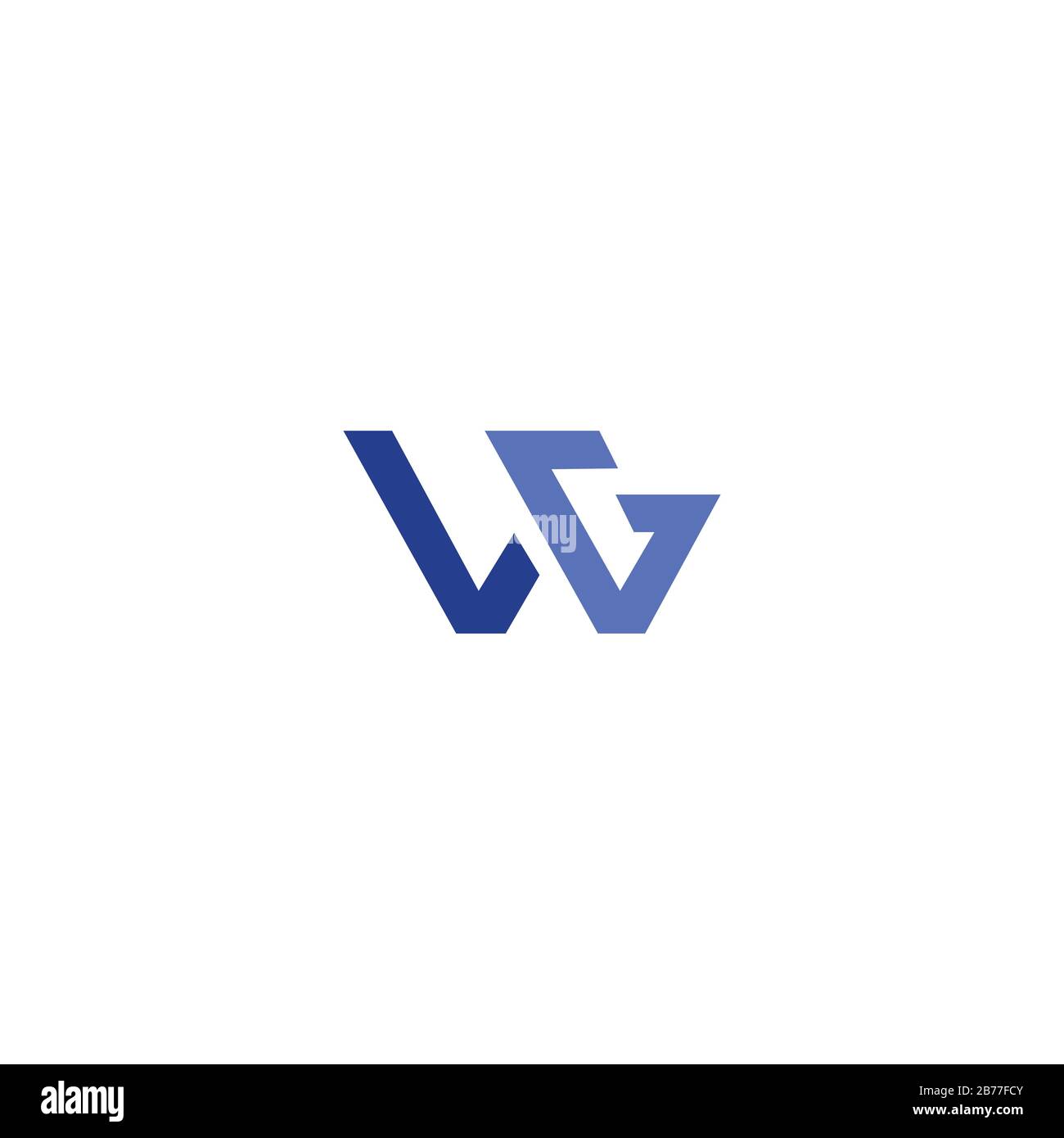 Initial letter wg or gw logo design template Stock Vector Image & Art ...