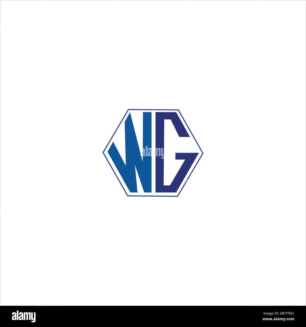 Initial letter wg or gw logo design template Stock Vector Image & Art ...