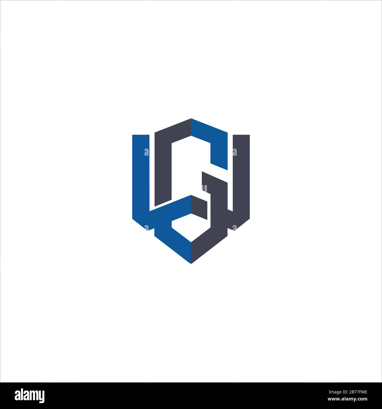 Letter Wg Gw Linked Logo Design Stock Vector (Royalty Free