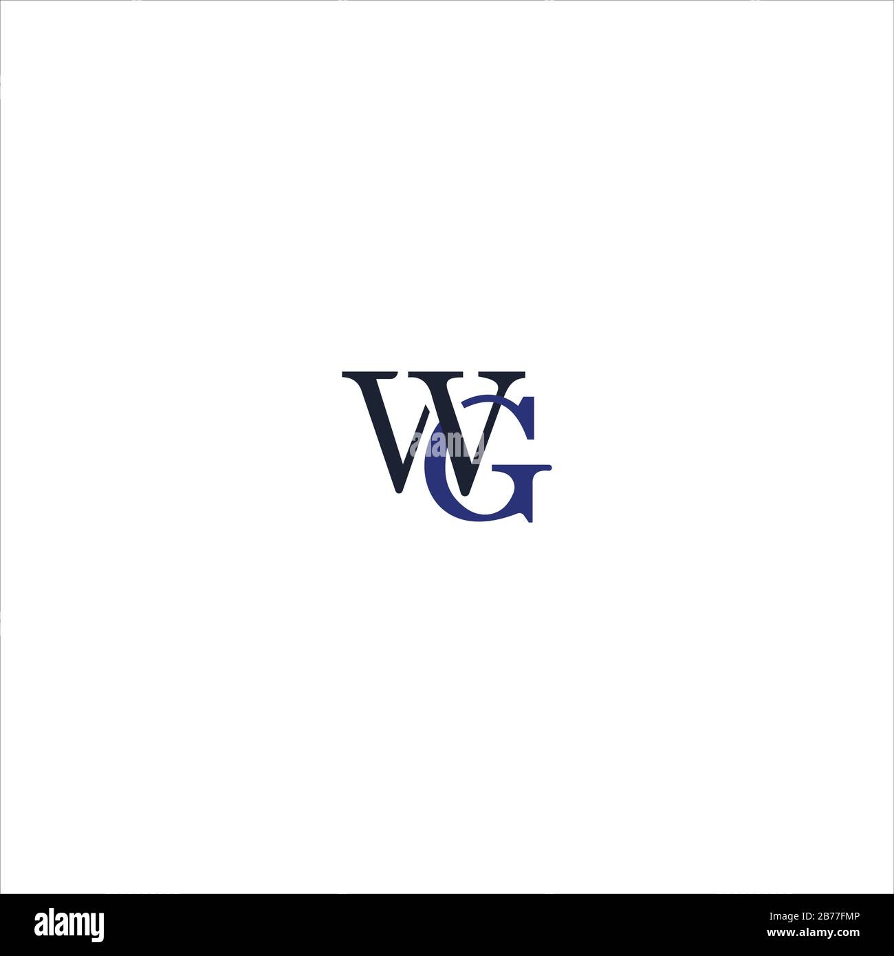 Initial letter wg or gw logo design template Stock Vector Image & Art ...