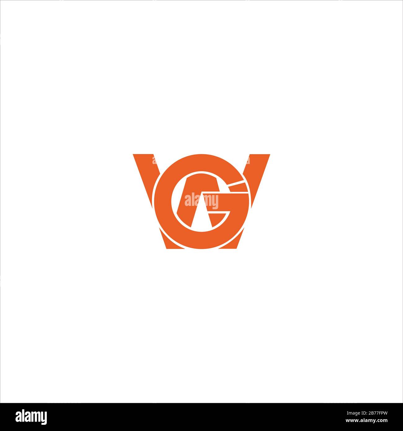 Initial letter wg or gw logo design template Stock Vector Image & Art ...