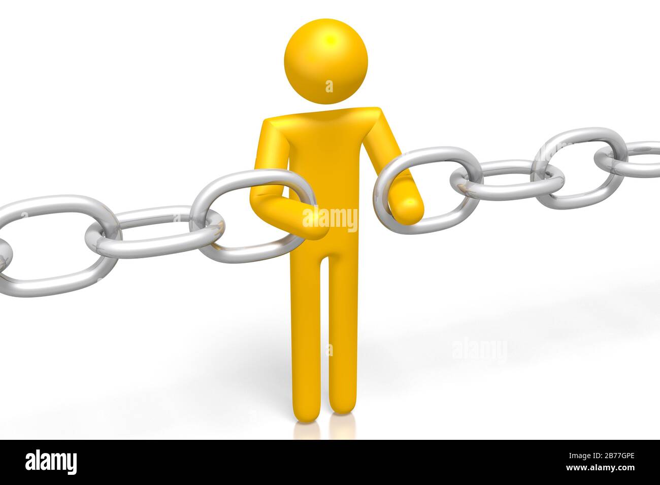 3D chain concept Stock Photo - Alamy
