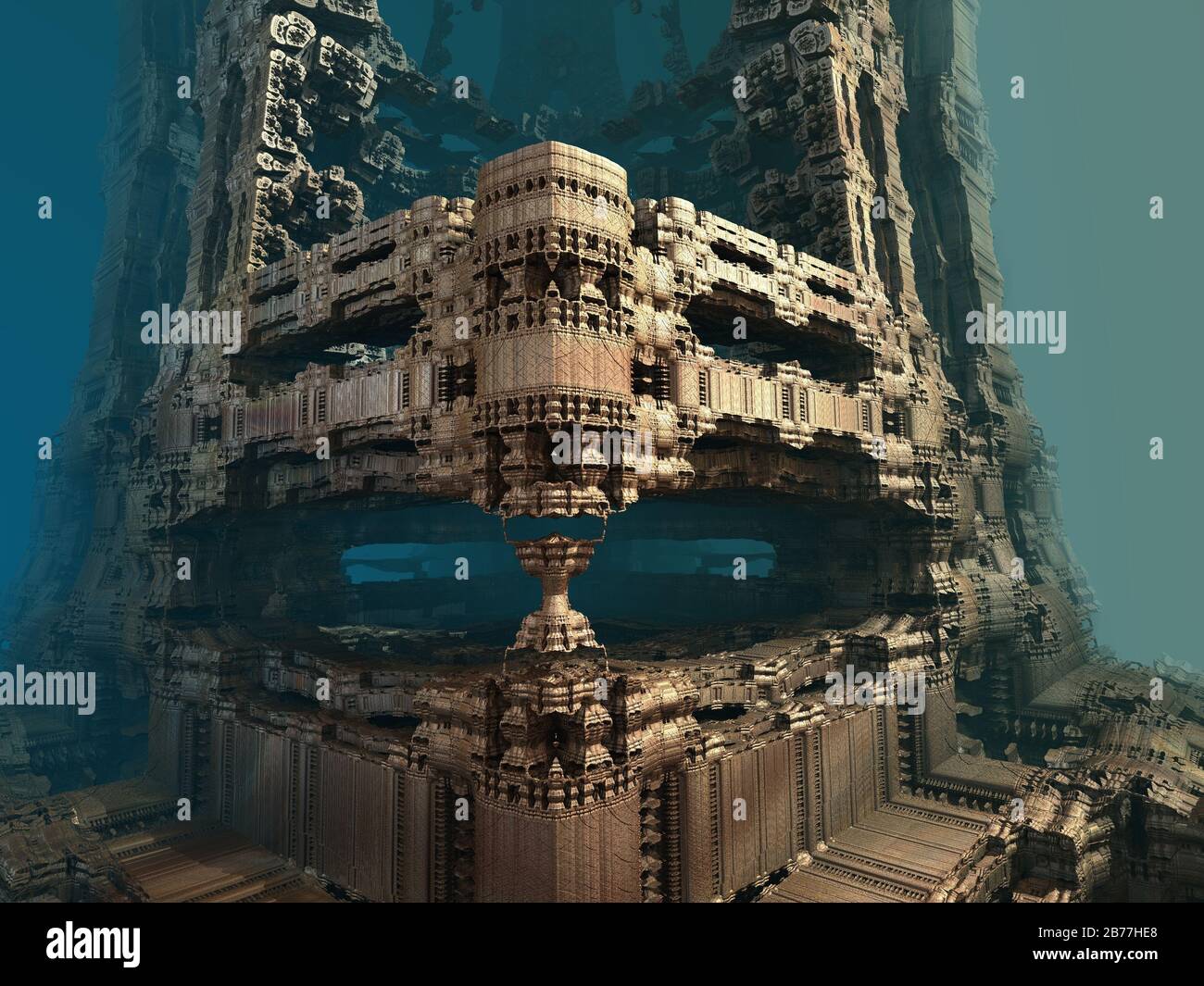 Computer rendered virtual scenery for art and entertainment Stock Photo ...