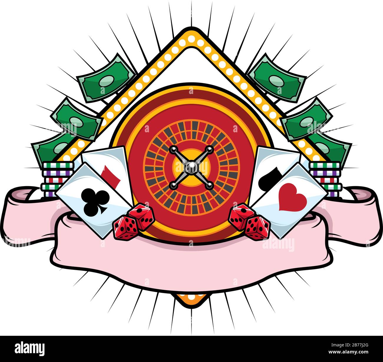 Casino Mascot Symbol Stock Vector