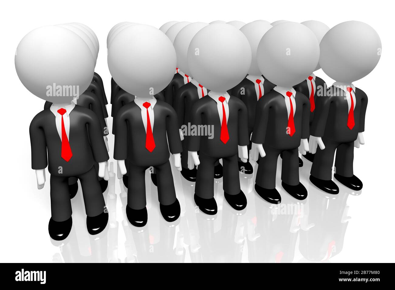 3D businessmen - teamwork concept Stock Photo - Alamy
