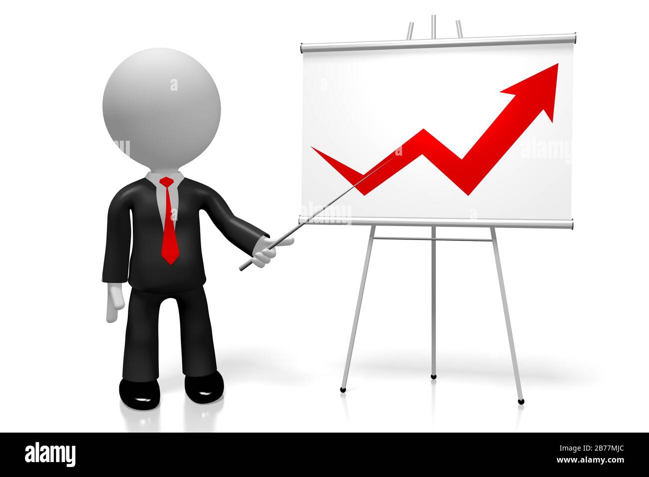 Presentation man suit flip chart Cut Out Stock Images & Pictures - Alamy
