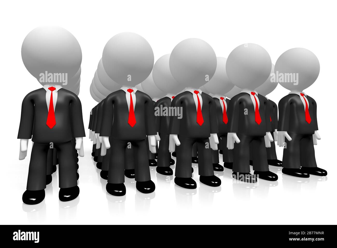 3D cartoon characters - businessmen Stock Photo - Alamy