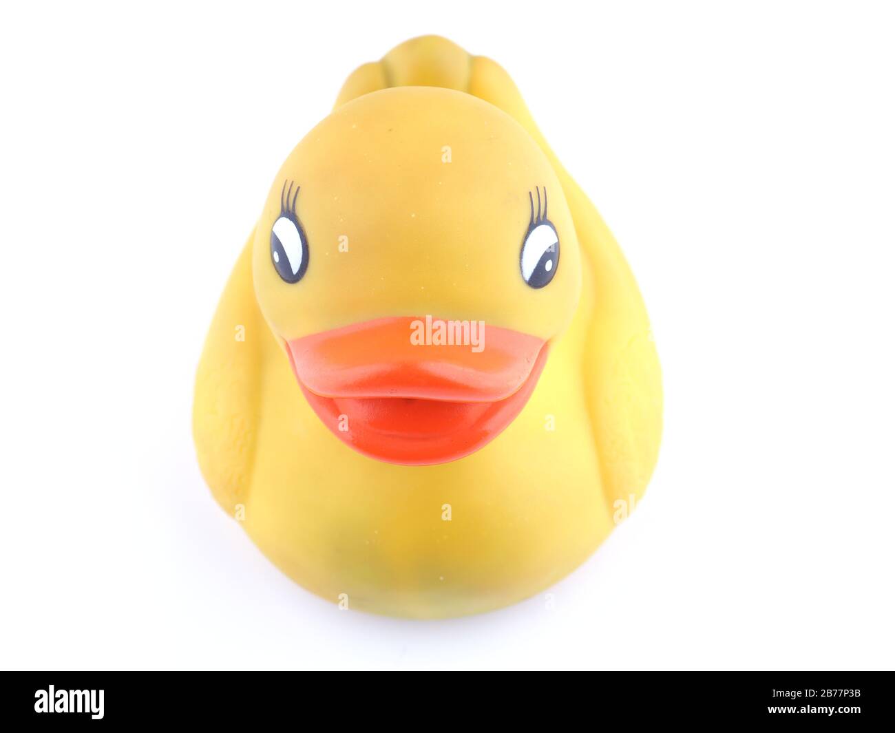 yellow rubber duck on a white background Stock Photo - Alamy