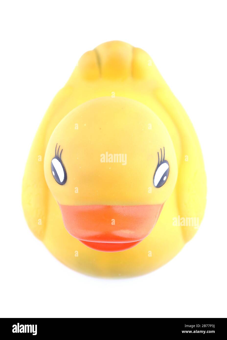 yellow rubber duck on a white background Stock Photo - Alamy