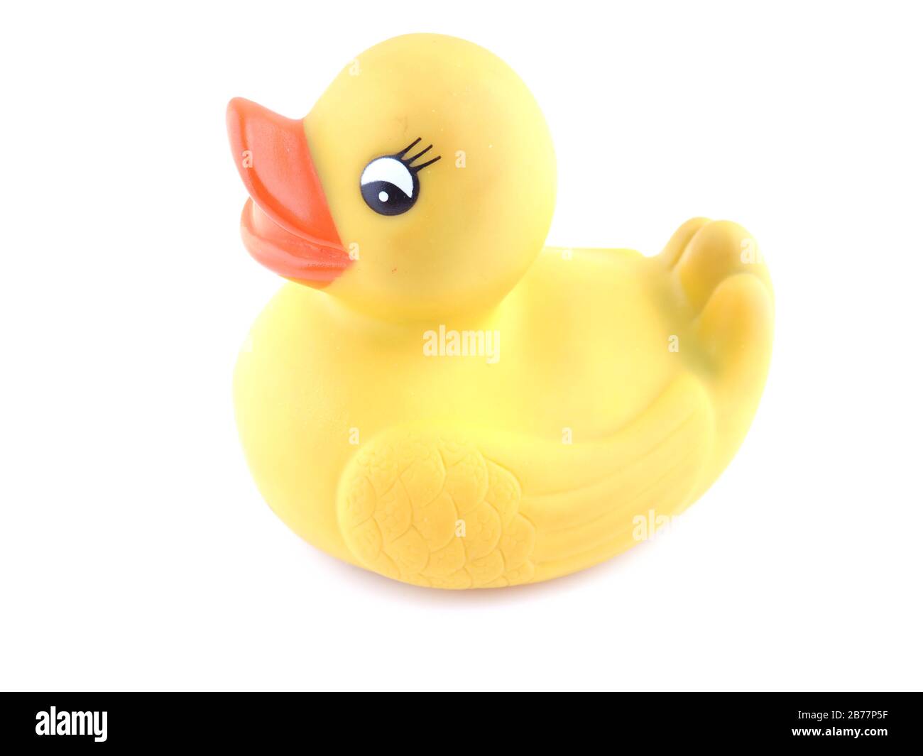 yellow rubber duck on a white background Stock Photo - Alamy