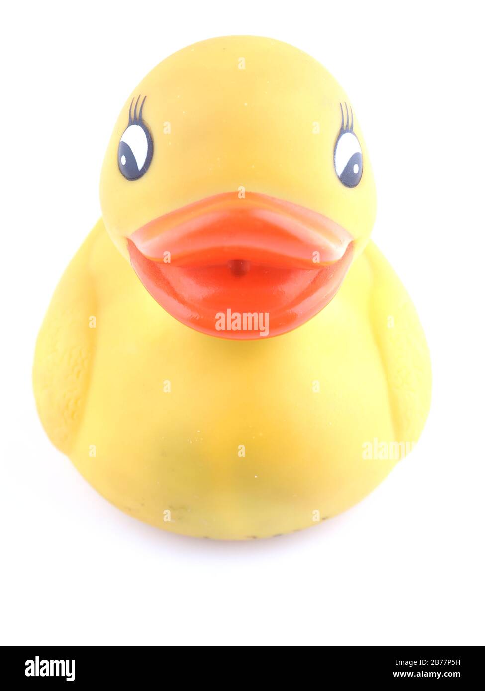 yellow rubber duck on a white background Stock Photo - Alamy