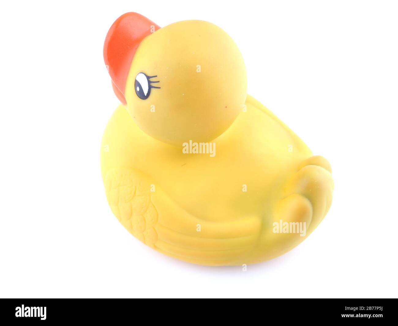yellow rubber duck on a white background Stock Photo - Alamy