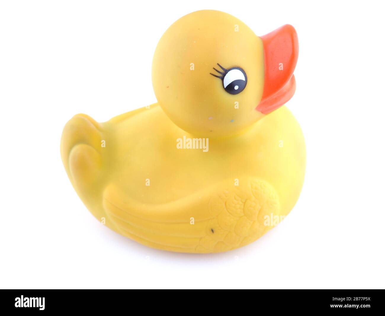 yellow rubber duck on a white background Stock Photo - Alamy