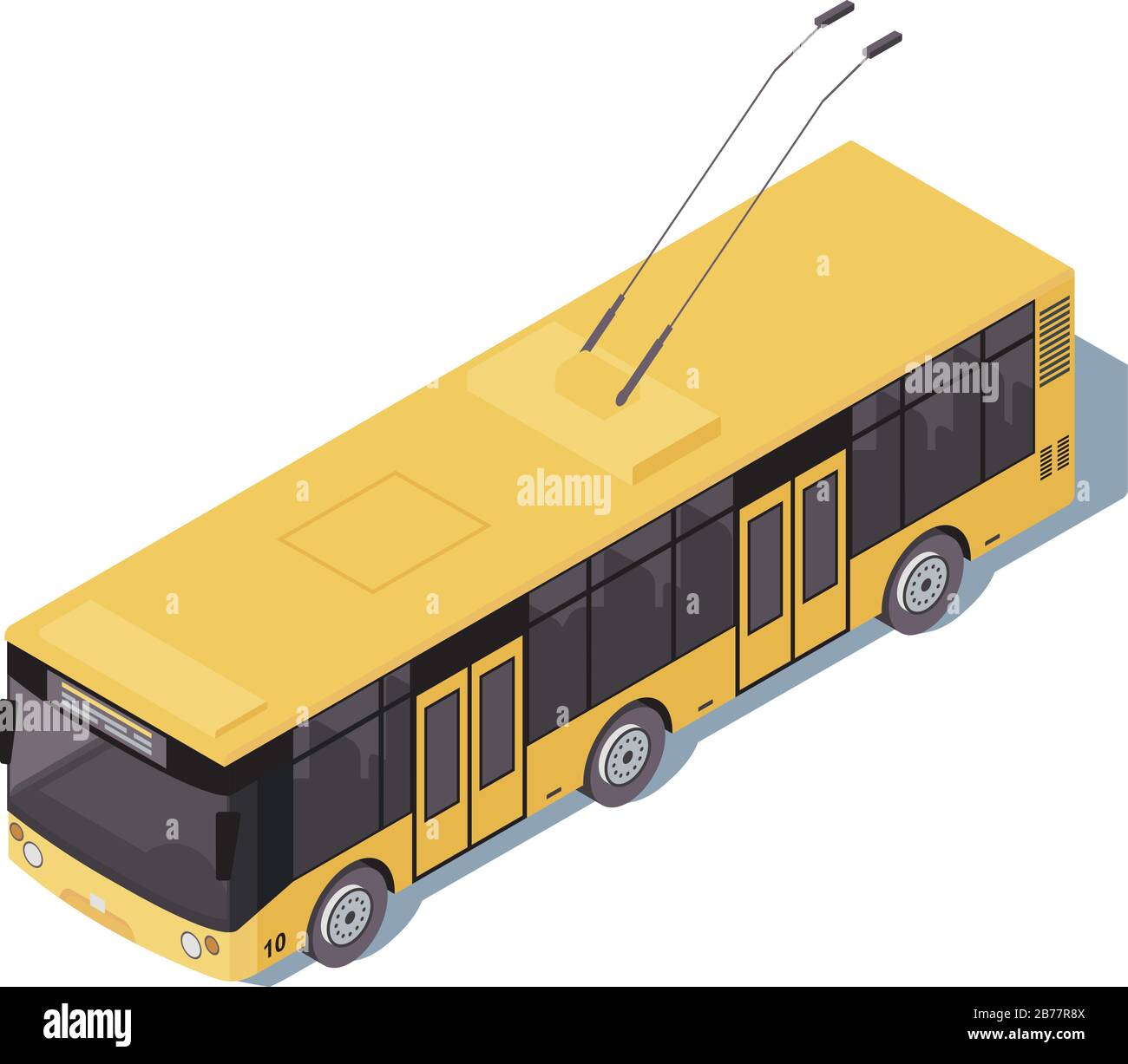 Trolleybus isometric color vector illustration Stock Vector Image & Art ...