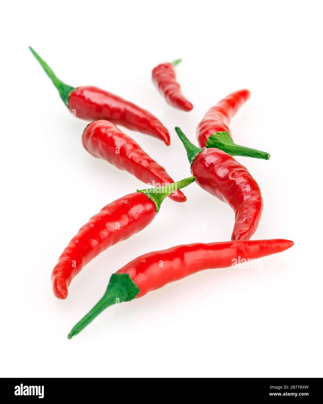 Red chili peppers isolated on white background Stock Photo - Alamy