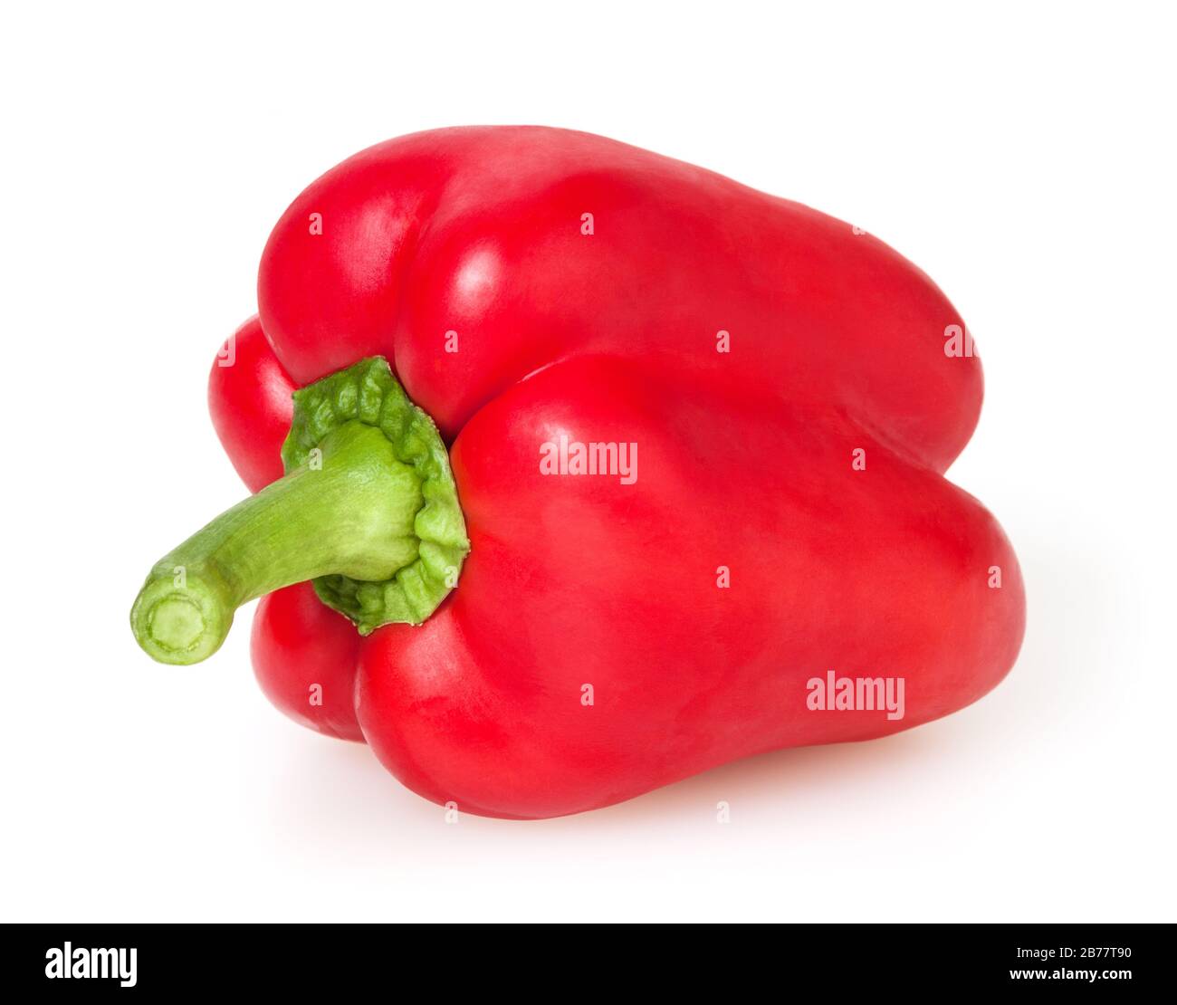 Fresh red bell pepper isolated on white background Stock Photo