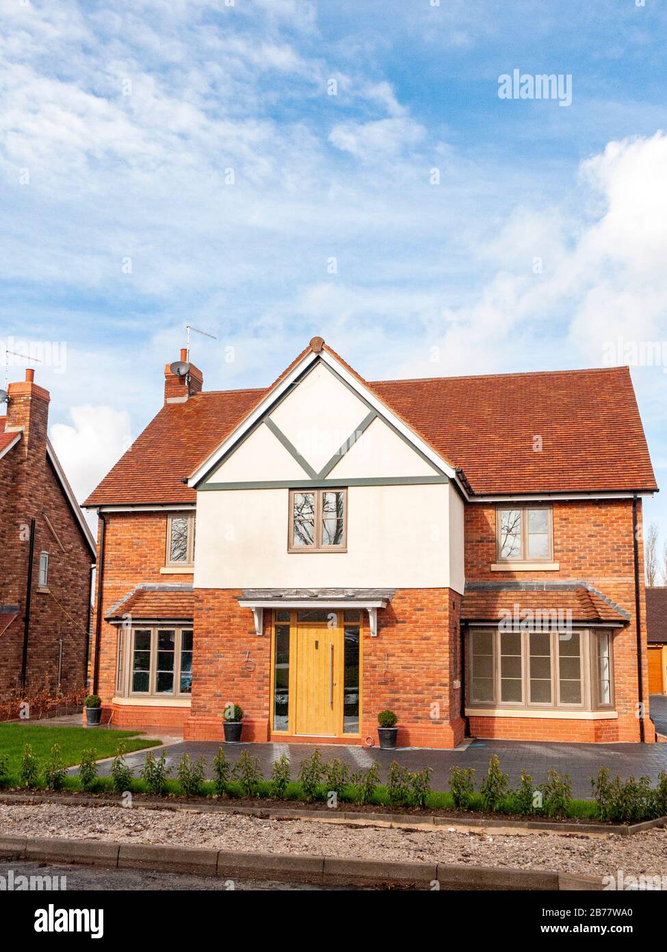 New build, unoccupied, luxury house in Cheshire UK Stock Photo