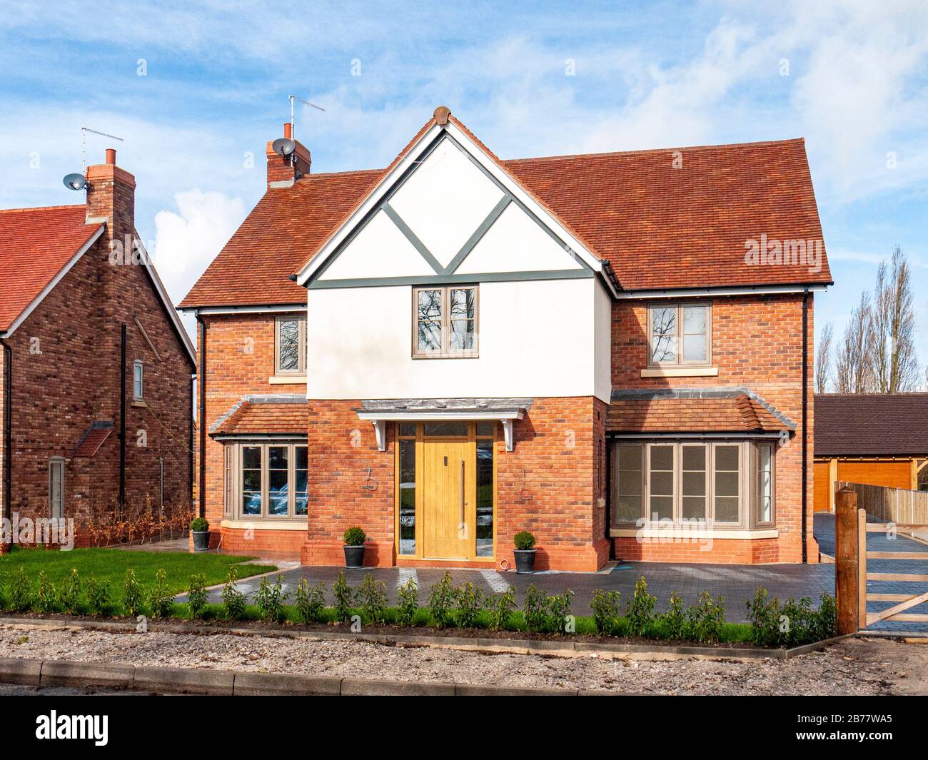 New build, unoccupied, luxury house in Cheshire UK Stock Photo