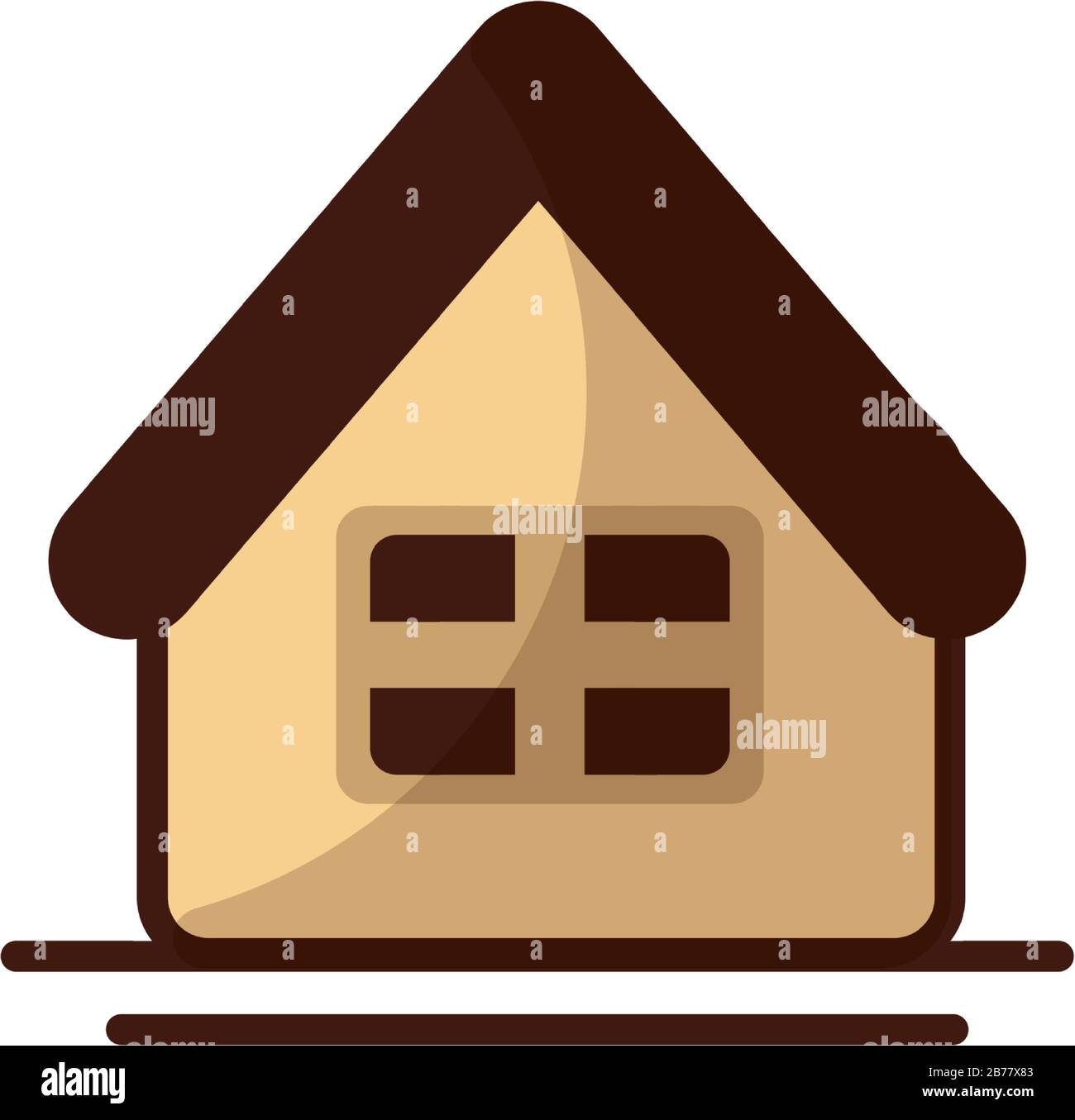 cute building of house on white background vector illustration design ...