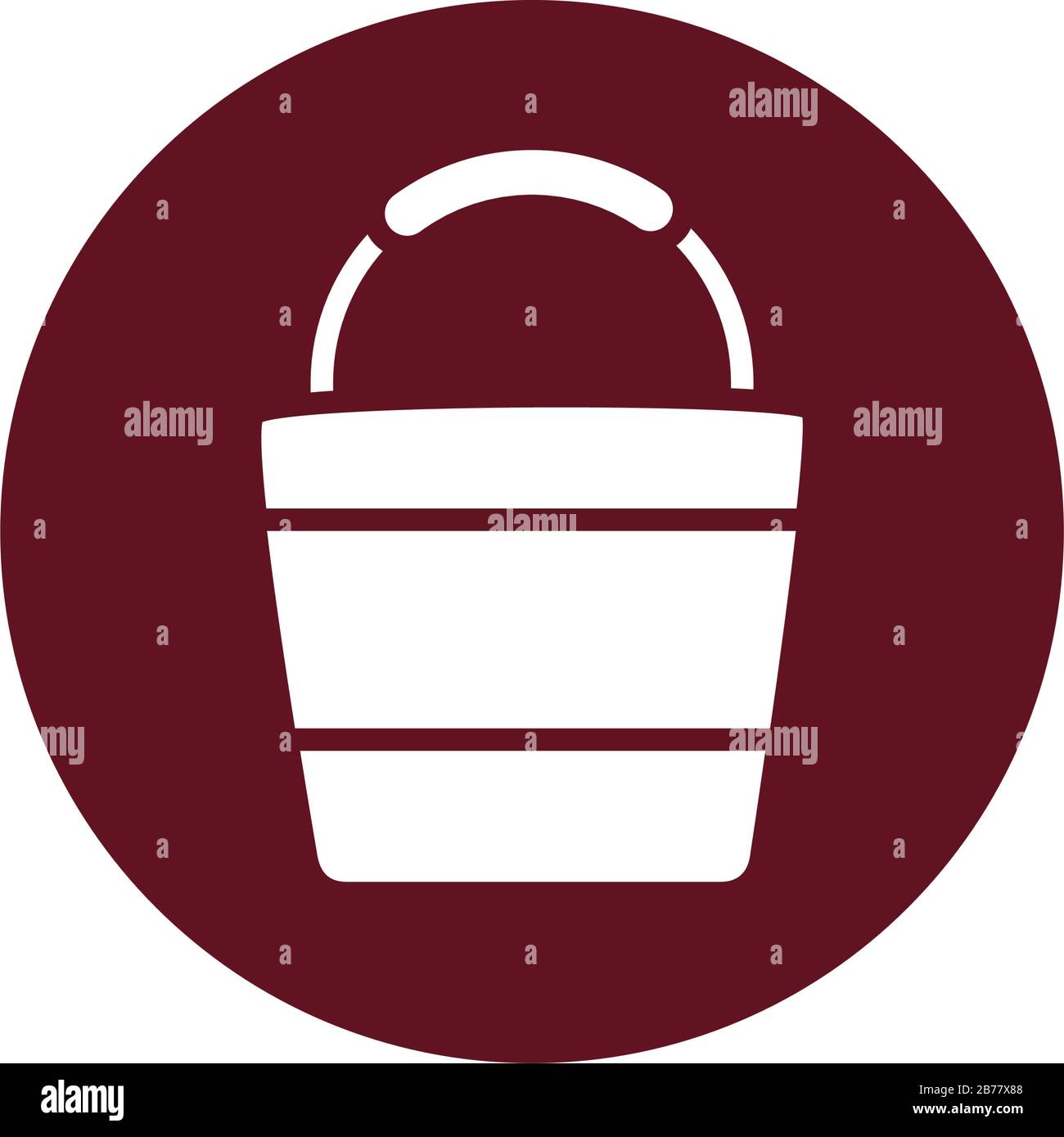 sand bucket block style icon Stock Vector