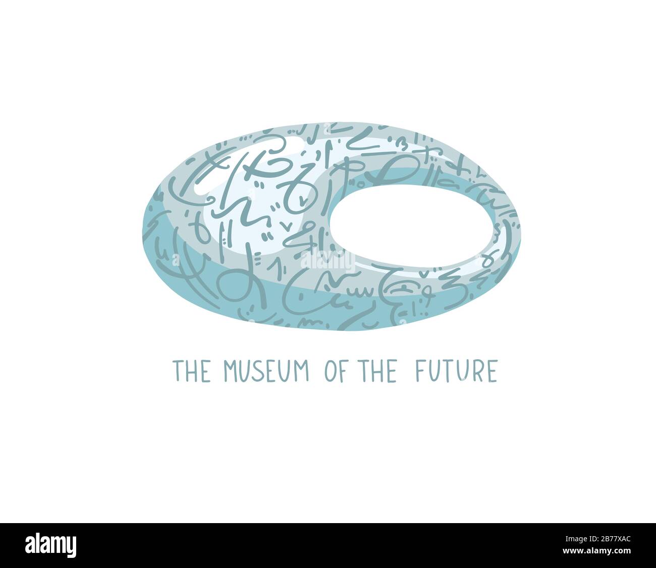 Hand Drawing Icon The Museum Of The Future In Dubai United Arab