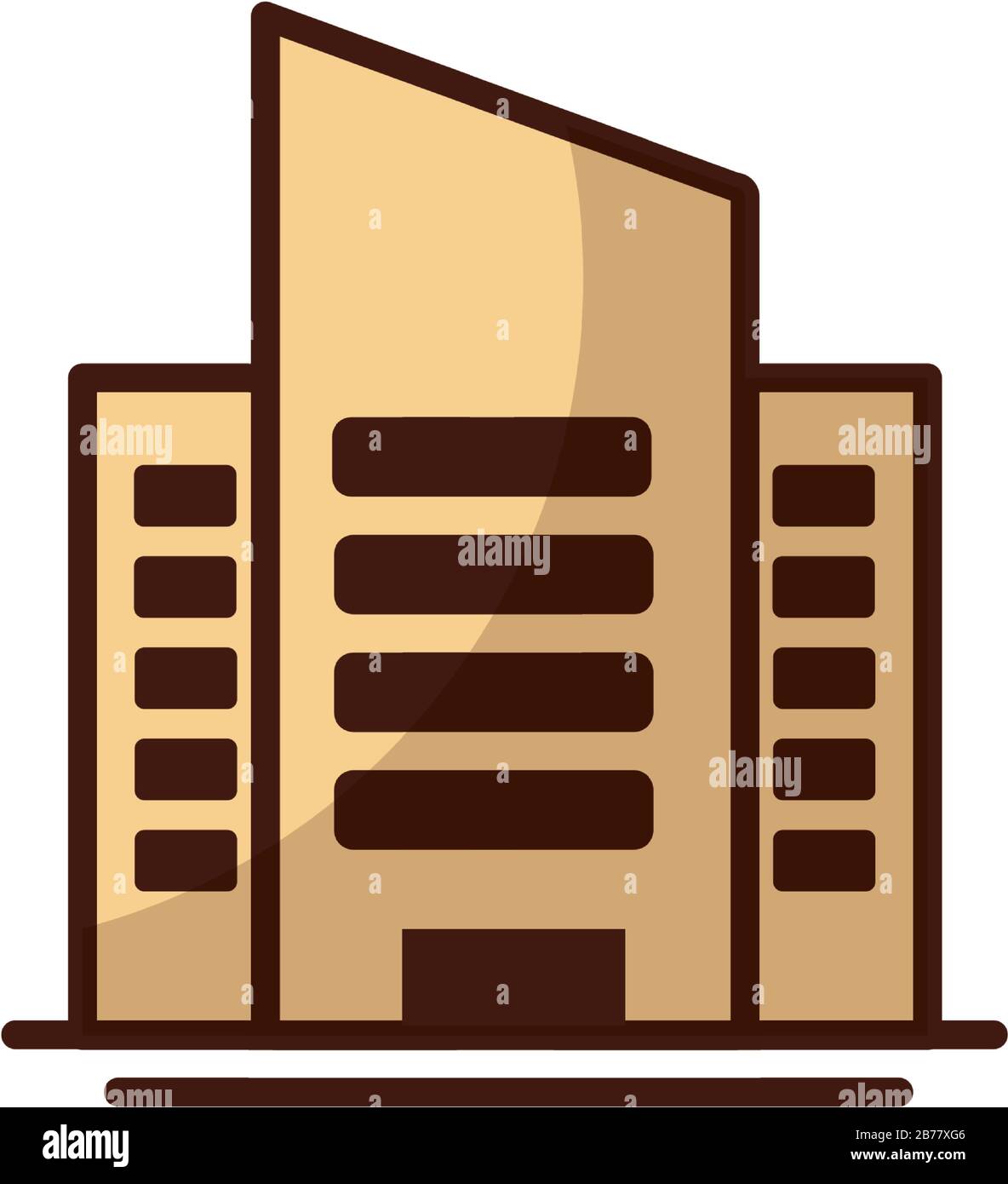 tower of apartment and office building on white background vector ...