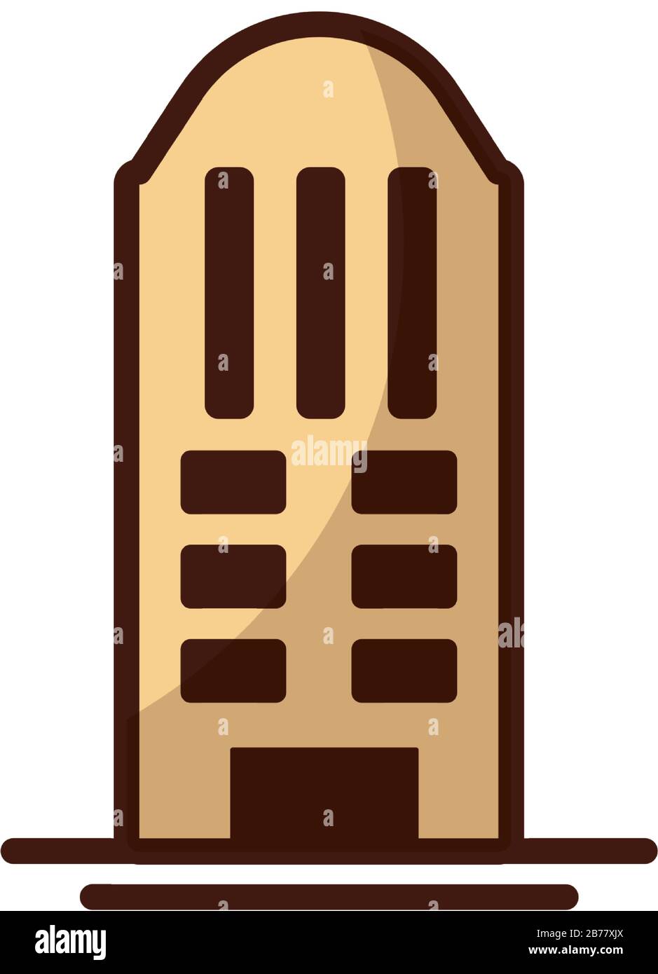 tower of apartment and office building on white background vector ...