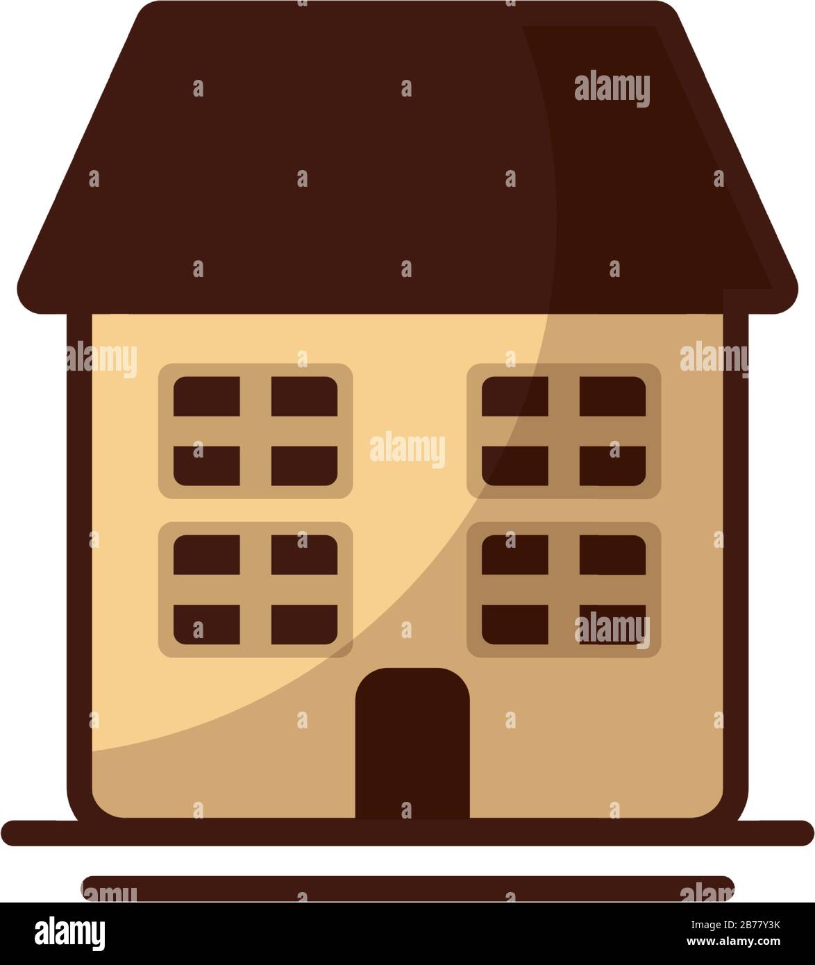 cute building of house on white background vector illustration design ...